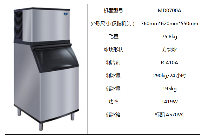 萬利多制冰機(jī)MD0700A