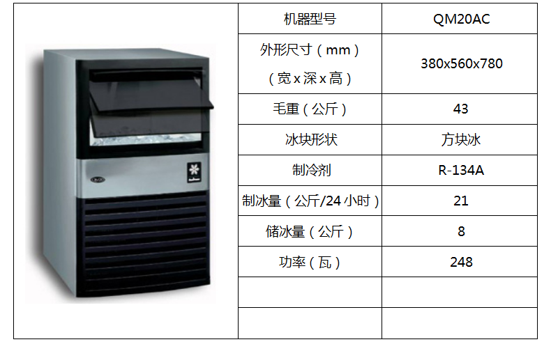 萬利多制冰機QM20AC